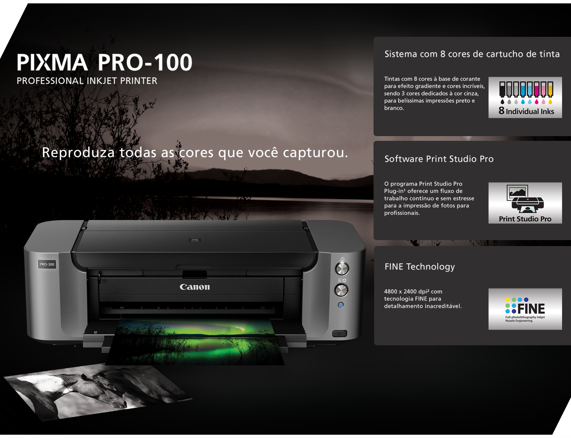 Impressora Fotográfica Jato de Tinta PRO-100 A3+